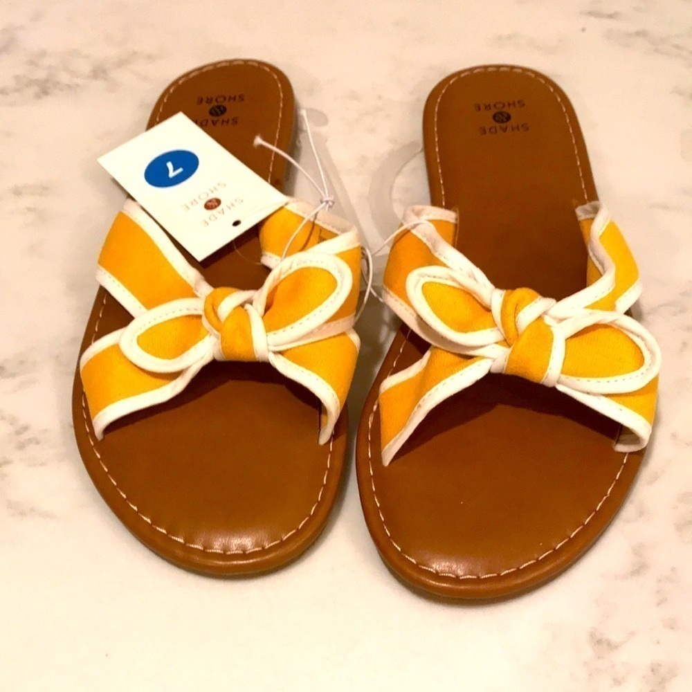 Shade & Shore Womans Lorelei Crossband Bow Sandals. Nwt - Picture 2 of 5